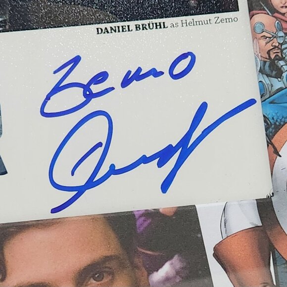 Daniel Bruhl - Helmet Zemo Custom Matted & Framed Signed/Autographed Photo - Picture 2 of 3